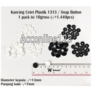 Plastic Snap Buttons 1313 Plastic Snap Buttons Snap Button/s – 1 pack contains 10 gross (-/+1.440 se
