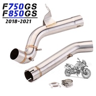 Motorcycle F750GS F850GS 2018-2021 Exhaust Middle Link Pipe Midpipe Pipe Connector