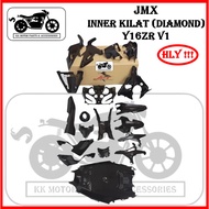 JMX INNER COVER HITAM KILAT DIAMOND SET 100% ORIGINAL HLY YAMAHA Y16 Y16ZR V1 V2 ABS