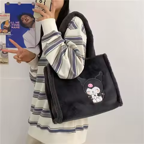 Sanrio hello kitty handbag new large capacity cartoon shoulder bag fashion kuromi bento bag girls ma
