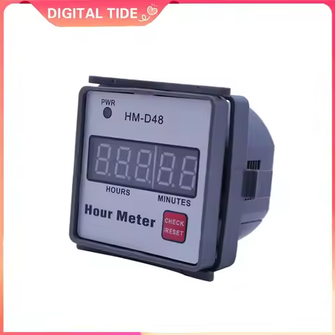 Digital Hourmeter HM-D48 0‑999.99h Timer for Lawn Mower Generator Farm Tractor