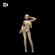 [GoodGirlm1] 1:64 Brass High-heeled Doll Figure, Sexy Car Model Miniature Ornament QQQ