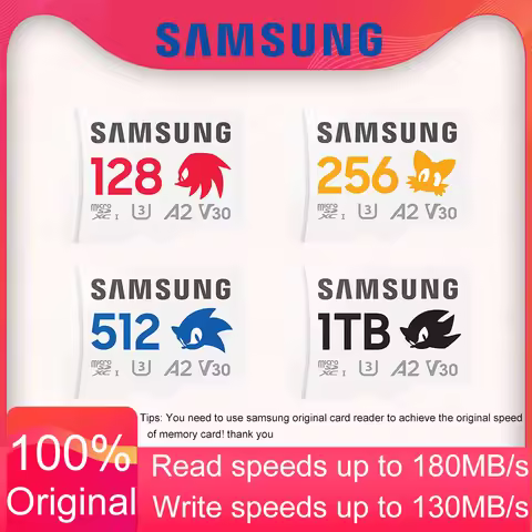 SAMSUNG MC EVO Plus TF Card 512GB 256GB 128GB A2 V30 SDXC 64GB A1 High Speed Micro SD Trans Flash Me