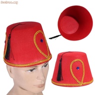feelsaa Fez Hat Moroccan Hat Fashionable Turkish Headwear for Various Occasions