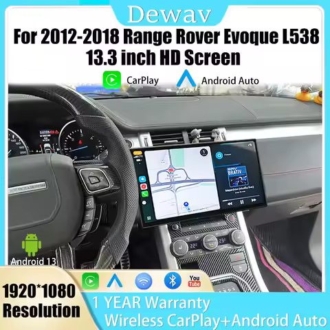 13.3" For Range Rover Evoque L538 2012-2018 Android 13 Car GPS Navigation Radio Multimedia Player Wi