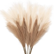 Rumput pampas tiruan 80cm dengan 9 cabang, hiasan buluh tiruan yang popular