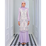 Leeyanarahman Fawwaz Preloved Mini Kurung XXL Lilac Purple Beaded