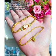 24k gold plated coin chain children's bracelet