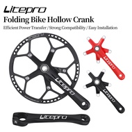 Litepro ZKQB2 Hollow Integrated Crankset 45T 47T 53T 56T 58T Single Chainring Ultra Light for Foldin