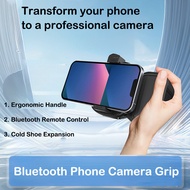 Portable Bluetooth Remote Camera Grip for Smartphone, Adjustable Phone Holder for Vlogging, TikTok, 