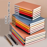 (Can Engrave Logo) A6/A5/B5 business notebooks, with pen included; lined diary, meeting minutes reco
