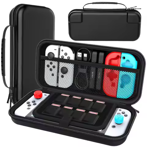 Carry Case Compatible with Nintendo Switch & Nintendo Switch OLED Model 2021, Portable Travel Bag fo