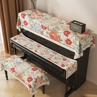 Piano Cover Piano Protect Cover Electric Piano Top Dust Cover Towel Half Cover Keyboard Covers Stool Cover Universal Piano Decorative Towel