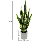 Artificial Snake Plant Fake Sansevieria Perfect Faux Plants for Home Garden Office Store Decoration