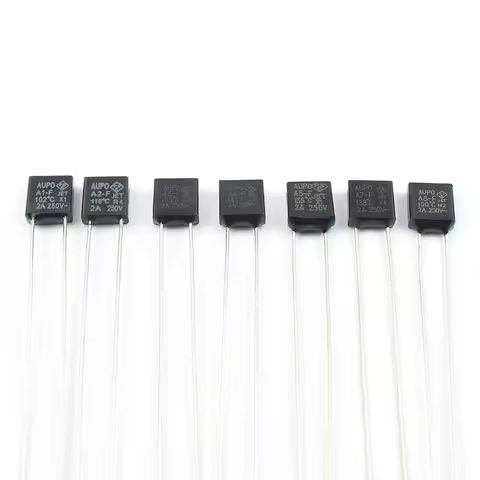 5pcs AUPO RH Thermal Fuse TF 102 115 125 130 135 138 150 C Degree 2A 250V Square Temperature A1-F A2