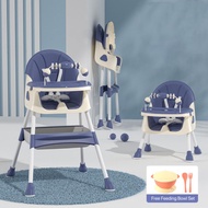 NewDesign Foldable Baby High Chair with Toys Seat Pad Cushion and Compartment Quality Baby Highchair