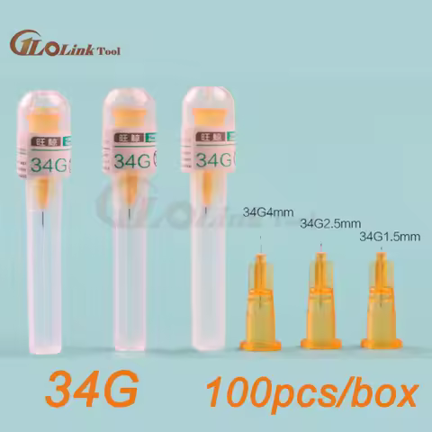 34G 4mm 2.5mm Needle Piercing Transparent Syringe Injection skin prick glue Clear Tip For Pharmaceut