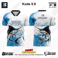 jersey pancing ikan marlin lengan panjang premium custom bisa oakai desain sendiri terbaru kode 5.9