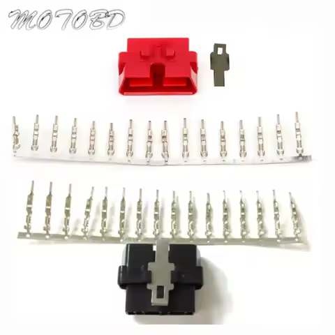 Red Assembly 16Pin obd2 Connector OBD2 16Pin Male Connector OBD Wire Sockets Connector obd ii Adapte