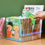 Book Storage Box Book Storage Box Book Organizing Box Picture Book Children Student Desk Transparent