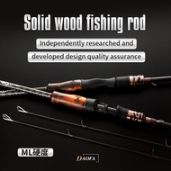 【NYA】1.8M/1.98M/2.1M/2.4M Lure Weight 5-30g ML Hard Natural Solid Wood Bait Casting/Spinning Fishing Rod salt water/fresh Water ML action Solid Wood Grip Fishing Rod