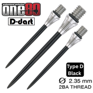 ONE80 CONVERSION POINT - NORMAL CONVERSION DART POINTS SILVER/BLACK (2BA)