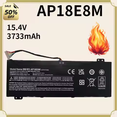 AP18E8M 3733mAh Laptop Battery for Acer Nitro 5 AN515-54 AN515-55 AN517-51 7 AN715-51 Aspire 7 A715-