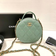 CHANEL 藍綠色💙💚小圓餅包