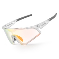 ROCKBROS Cycling Glasses Photochromic Polarized Lens Adjustable Nose Support Shades For Women And Me