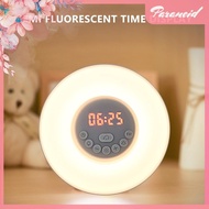 [paranoid.sg] Sunrise Alarm Clock with FM Radio LED Wakeup Light Table Clock Touch Dimmable