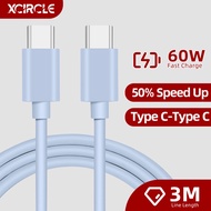 3M 60W USB C Cable Pastel Android Charger Cable Fast Charging Cable for Samsung/Huawei/iPhone 15/Kin