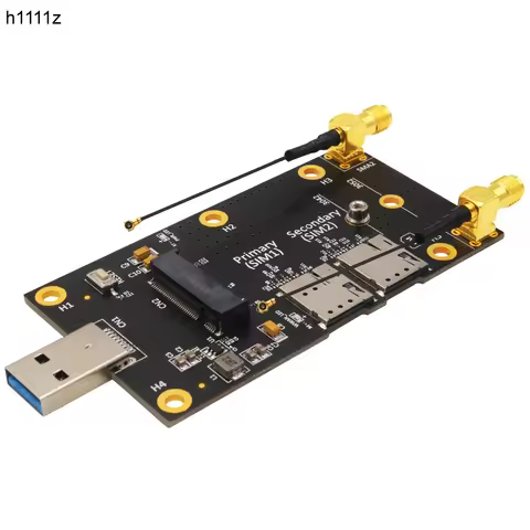 NGFF M.2 Key B to USB 3.0 Adapter Expansion Card for 3G/4G/5G Module M.2 Wifi Card with Dual NANO SI