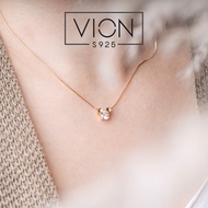 REPLIKA Vion S925 Necklace 11371, 925 silver mickey Necklace, diamond replica zirconia crystal Neckl