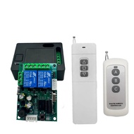 RF 433MHz 2 Channel Wireless Remote Control Switch 2 way DC 110V 220V 10ARelay For Garage Doors/ Mot
