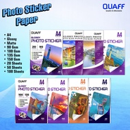 Quaff Glossy/Matte Photo Sticker A4 Size Inkjet Paper 90gsm & 135gsm