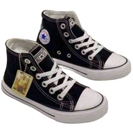 รองเท้าผ้าใบ หุ้มข้อเด็ก Connverse All Star High Kids รองเท้าคอนเวิร์สเด็ก size:.25-35 [ สีดำ ]