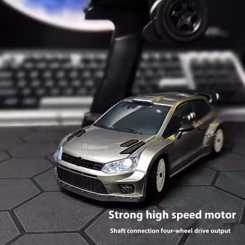 LD2801 1/28 4WD RC Drift Car Proportional Steering LED Headlights 2.4G 2 Tire Sets Eco-Friendly Shel