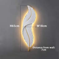 Đèn Tường Sáng Tạo Lông Vũ Nghệ Thuật Trong Nhà Deco Hiện Đại Đèn Treo Tường Cho Phòng Khách Sofa Nề