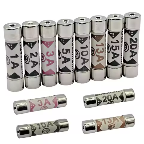 10/20pcs BS1362 6*25mm Ceramic Tube Fuse 1A 2A 3A 5A 10A 13A 15A 20A British Fues Domestic House Hol