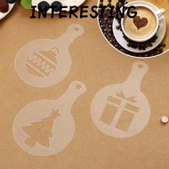 INTERESTING Coffee Stencil Baking Kitchen Accessories Plastic Fancy Drawing Mold