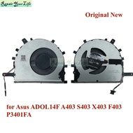 CPU Cooling Fans for Asus ADOL14F A403 S403 X403 F403 A403F P3401FA X403JA F403FA Notebook PC Fans C
