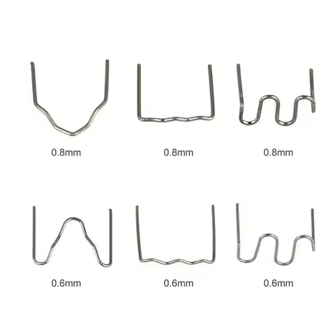 0.6/0.8mm Pre Cut Wave Hot Staples 500Pcs for Plastic Repair Welding Machine Car Bumper Restoration 