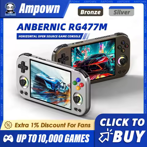 ANBERNIC RG477M Video Game Console 4.7'' LTPS in-cell Touchscreen 120Hz Android14 Dimensity 4nm Proc