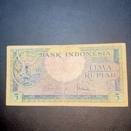 5 rupiah thun 1957 kondisi lumayan buwat koleksi