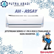 AC SPLIT SHARP 1 PK 1PK R32 JETSREAM SERIES NON INVERTER - A9SAY