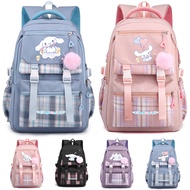 Sanrio Cinnamoroll กระเป๋าเป้สะพายหลังเด็กผู้หญิงเด็กผู้ชายสีดำสีน้ำเงินกระเป๋านักเรียนกระเป๋านักเรียนน่ารักกระเป๋าเดินทางแล็ปท็อปของขวัญของเล่น