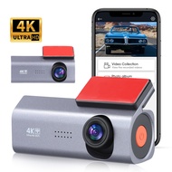 กล้องติดรถยนต์4K QHDสำหรับรถยนต์กล้อง Dash อัจฉริยะ WifiFOV มุมกว้างWDRการมองเห็นได้ในเวลากลางคืนแอพ
