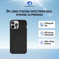 Itskins Spectrum Silk ultra-thin shockproof iPhone 13 ProMax case supports wireless charging, black
