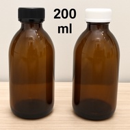 200ml Brown Glass Bottle Bomba Amber/ MEDICINE BOTTLE/ BROWN GLASS BOTTLE/ 200ML BROWN GLASS SYUP ME