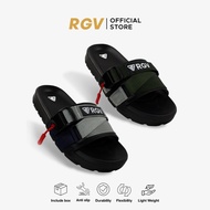 RGV 39 - 43 Men's Sliders Grey Navy & Green Grey Sandals - Men's Casual Slip-On Sandals